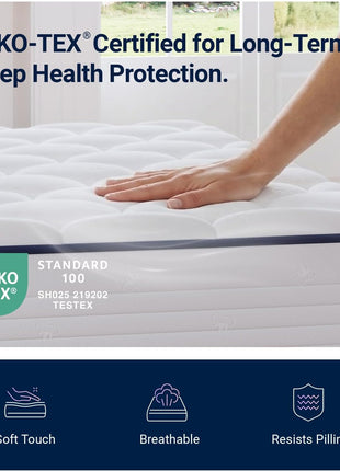 6-Inch Twin Hybrid Mattress - Medium Soft Foam and Spring Combination, Breathable Fabric, Adaptive Support, CertiPUR-US Certified, Perfect for Guest and Children's Bedrooms