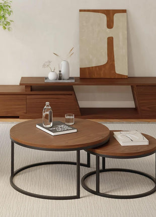Extendable Walnut TV Stand with Three Drawers - Minimalist Rectangle Entertainment Center for TVs up to 110 inches
