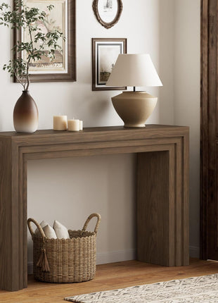 43-Inch Wooden Console Table with Step Design for Entryway and Living Room, Perfect for Hallway and Home Decor