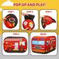 Pop up Play Tent for Kids - My First Foldable Indoor & Outdoor Playhouse Vehicle Toys for Toddlers, Boys and Girls (Fire Truck)