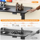 55 X 24 Inches Electric Height Adjustable Standing Desk Large Sit Stand up Desk Home Office Computer Desk Memory Preset with T-Shaped Metal Bracket, Black