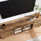 66 Inch TV Stand for 70 Inch Tvs, Mid Century Modern Media Console, Long Entertainment Center with Storage Cabinet, Oak Wood Grain Finish for Rustic & Farmhoue Living Room Decor