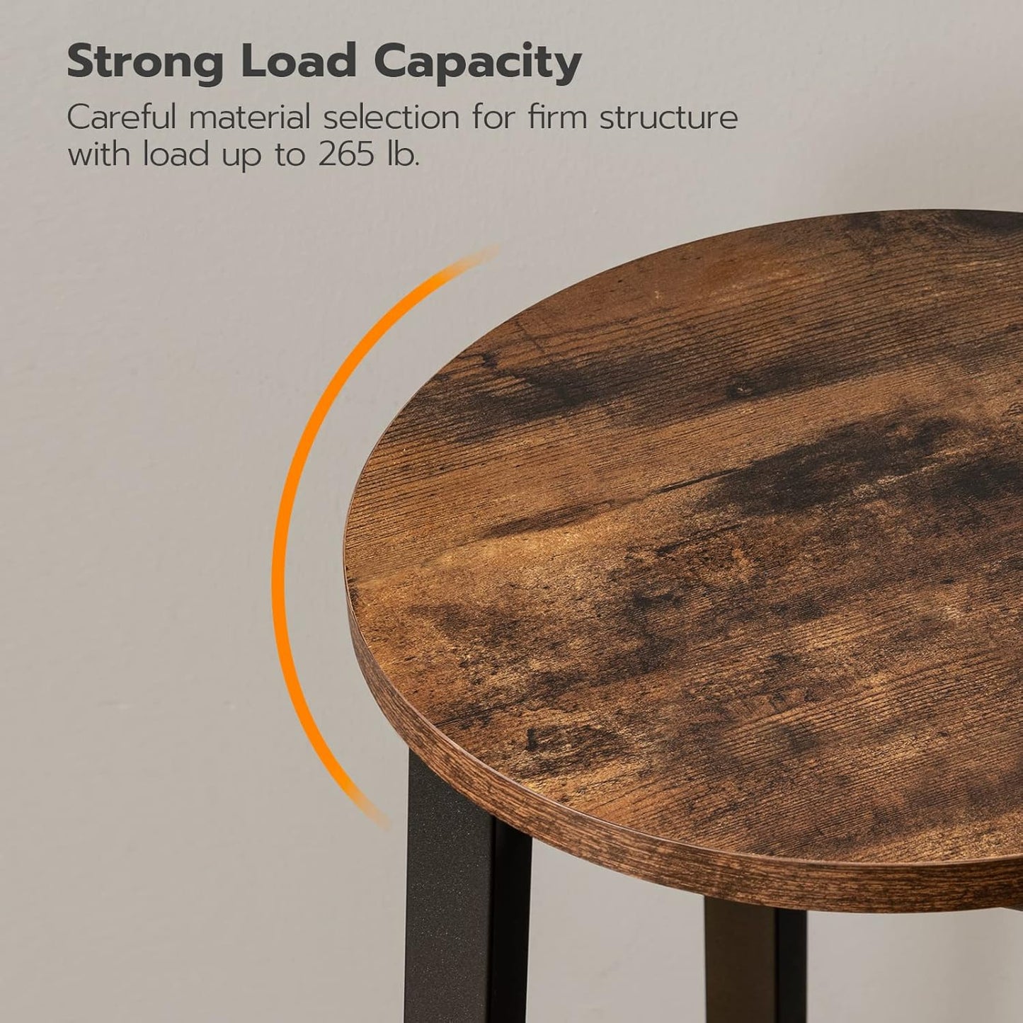 Bar Stools, Barstools Set of 2,Counter Height Barstools, 24.8" Bar Stools for Kitchen Island, Industrial Bar Chairs, for Dining Room, Kitchen, Bar, Rustic Brown and Black BF07BY01G1