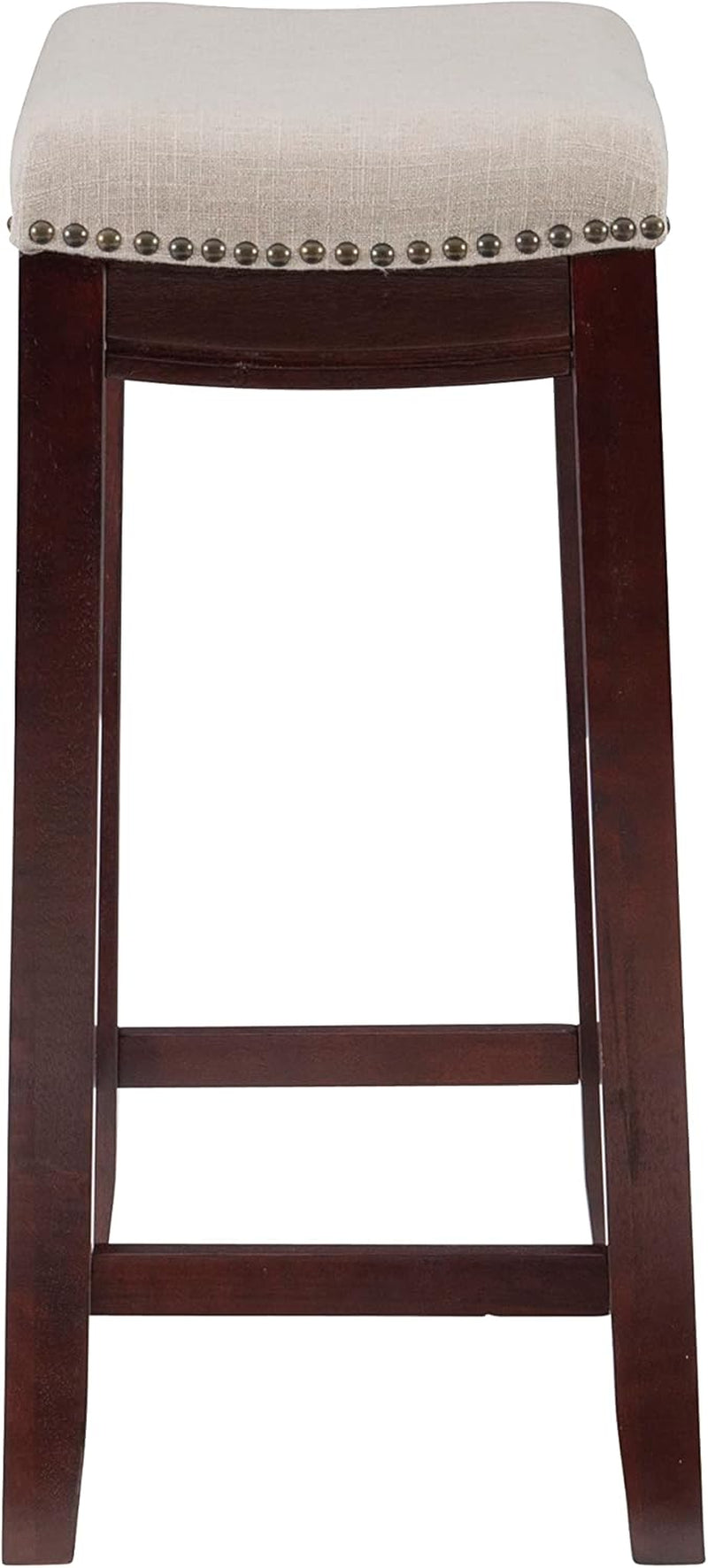 Harper Beige & Dark Walnut 24" Counter Stool, Beige/Dark Walnut (98325WAL-01-KD)