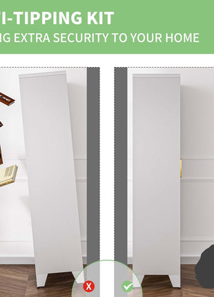 61" White Farmhouse Storage Cabinet with 2 Barn Doors, 3 Adjustable Shelves, and Legs for Versatile Use in Kitchen, Dining Room, Bathroom, Living Room, Office, or Laundry Room