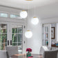 3-Light White Globe Glass Pendant Light Modern Gold Chandelier White Glass Pendant Chandelier for Dining Room Kitchen Island Foyer Hallway