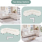 97" 5-Seat Modular Sectional Sofa, Convertible L-Shaped Comfy Cloud Couch with Armrest Storage and Two Pillows for Living Room, Bedroom, Apartment, Beige