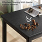 Dining Table Set for 4, 3-Piece Kitchen Table with 2 Benches, Space-Saving Dining Room Set for Breakfast Nook and Small Spaces, Black