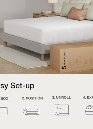 10-Inch Queen Memory Foam Mattress - Gel-Infused for Optimal Comfort and Cooling Sleep, CertiPUR-US Certified