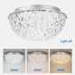 LED Ceiling Light Fixture Flush Mount, Crystal Chandelier Modern Ceiling Light for Kitchen, Hallway, Living Room, Foyer, Closet, 12In 15W 1640LM, 3/4/5000K CCT Selectable, Dimmable