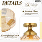 9In Semi Flush Mount Ceiling Light Fixture, Small Vintage Striated Glass Kitchen Lighting Fixtures Ceiling Mount for Entryway Hallway Bedroom Dining Room Bathroom Foyer Laundry (Amber)