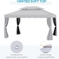 10' X 13' Patio Gazebo, Outdoor Gazebo Canopy Shelter with Netting and Curtains, Aluminum Frame for Garden, Lawn, Backyard and Deck, Light Gray