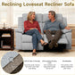 Reclining Loveseat Recliner Sofa, 2-Seater Double Manual Dual Recliner Oversized Couches for Living Room, Bedroom, Rv(Loveseat, Grey)