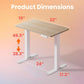 32" Small Electric Standing Desk Adjustable Height, 4 Memory Height Settings, Sit Stand up Desk for Home Office & Computer Workstation, Lightwalnut