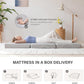 Tri-Fold Memory Foam Mattress, 4 Inch Single Folding Mattress with Collapsible and Washable Cover, Travel and Guest Mat, 75"×25"×4", Grey
