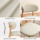 Kitchen Dining Chairs Set of 2 Modern Soft Linen Farmhouse Dining Room Chair with Metal Legs, Beige/Original