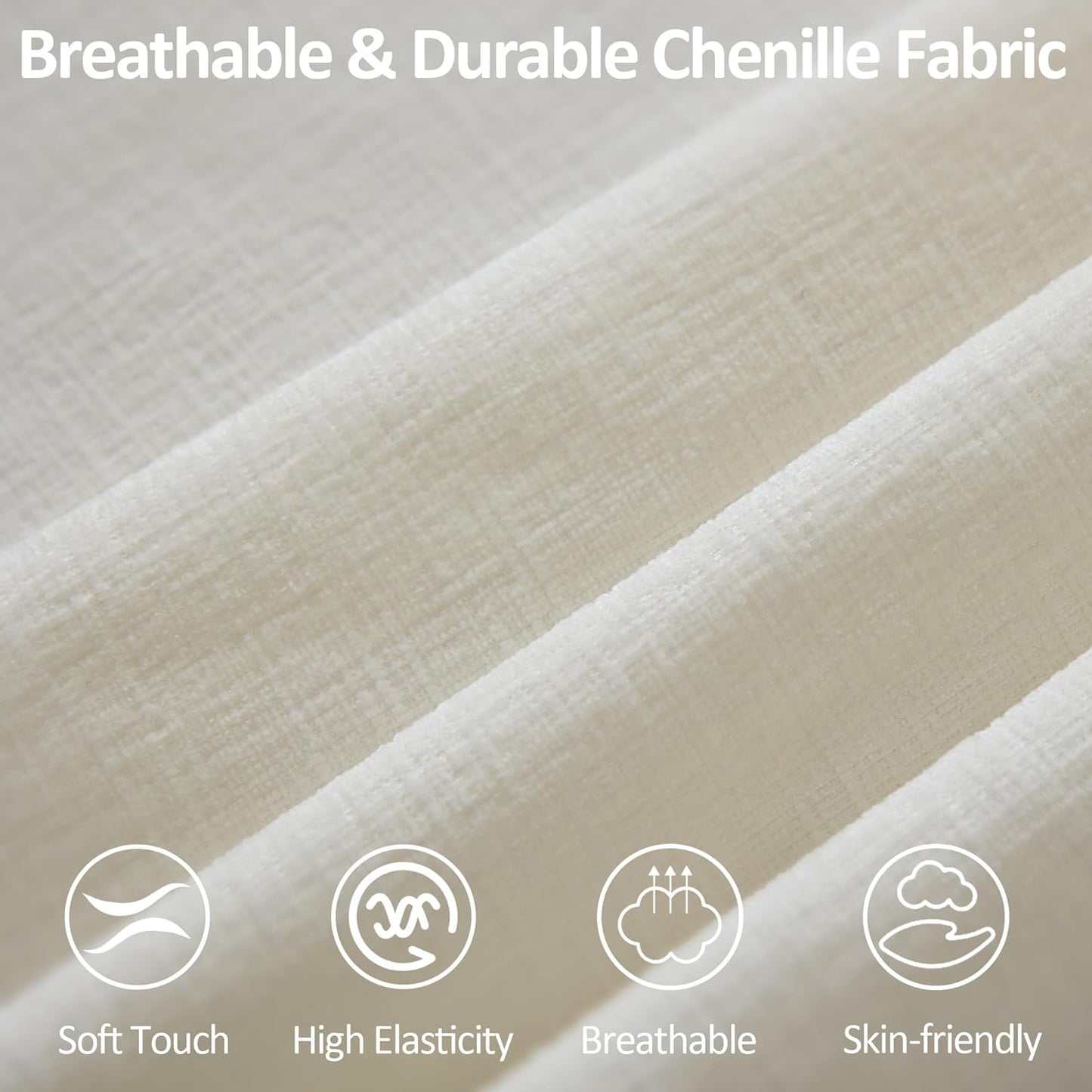 155''Cloud Boneless Sectional Couch, Modular Sectional Sofa Deep Seat with 2 Ottomans, Oversized Upholstered Convertible Comfy 6 Seater Chenille Sofa U Shape Couches for Living Room, Beige