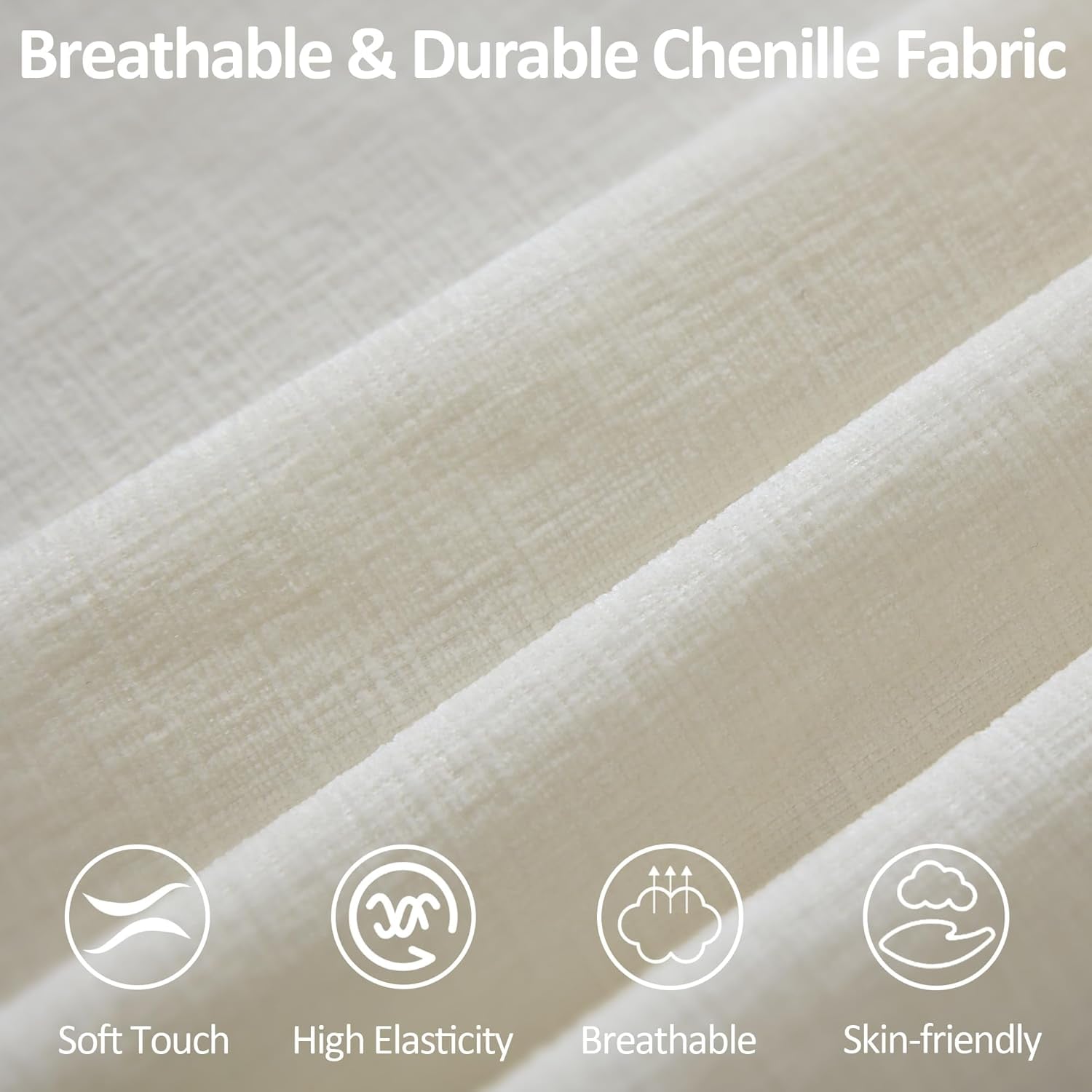 155''Cloud Boneless Sectional Couch, Modular Sectional Sofa Deep Seat with 2 Ottomans, Oversized Upholstered Convertible Comfy 6 Seater Chenille Sofa U Shape Couches for Living Room, Beige