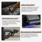 Power Reclining Sofa with Adjustable Headrest, Home Theater Seating Reclining Couch with LED Light/Outlet/Storage/Usb&Type-C, Power Loveseat Recliner Sofa for Living Room (Grey&Black, Sofa)
