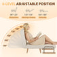 Folding Chair Bed, Convertible Chair to Bed，3-In-1 Convertible Sleeper Chair Bed, Futon Chair with 6-Level Adjustable Backrest for Guest Room, Apartment, Dormitory, Home Office Cream Beige