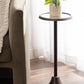 Sanzo Modern Pedestal Drink Table; 10 X 10 X 23; Antique Bronze; Decorative End Table with Mirrored Tabletop for Use as Small Plant Stand or Cute Martini Table