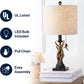 JYL1031A Gaston 20.5" Resin Mini LED Table Lamp, Farmhouse, Traditional, Cottage, Rustic, Office, Living Room, Family Room, Dining Room, Bedroom, Hallway, Foyer, Brown