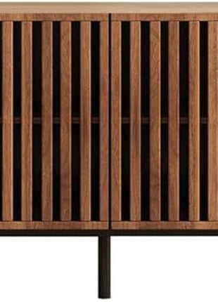 Mid-Century Modern 94.48" Walnut TV Stand for 80+ Inch TVs with Generous Storage – Sophisticated Entertainment Center for Living Room or Bedroom