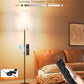 Dimmable Floor Standing Tall Lamp, 12W Led Bulb with Lampshade, Foot Switch, Remote Custom Color Temperature Pole for Bedroom, Office, Kids & Living Room, Black