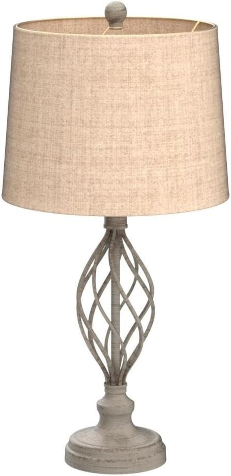 Annie Modern Industrial Table Lamps 28" Tall Set of 2 Weathered Sand Iron Cream Tapered Drum Shade for Bedroom Living Room House Home Bedside Nightstand Office Entryway Family