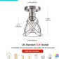 1 Light Semi Flush Mount Ceiling Light Fixture, Rustic Modern Framhouse Brushed Nickel Kitchen Ceiling Light with Metal Cage Shade for Foyer Kitchen Hallway Entryway Bedroom(1 Pack)