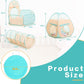3 in 1 Kids Play Tent with Baby Ball Pit and Play Tunnel, Toddler Climbing Toys for Boys, Girls, Babies, Indoor Outdoor Pop up Playhouse Tunnel Toys (Balls NOT Included)