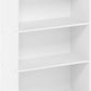 PASIR Book Shelf, 3-Tier Bookshelf, Storage Shelves Bookcase, 9.7 X 23.7 X 31.5, for Living Room, Bedroom, Home Office, Plain White