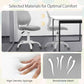 Small Home Office Desk Chair, Swivel Rolling Study Computer Chair, Adjustable Height Task Chair with Armless Mid Back, Upholstered Mesh Seat, Grey