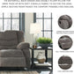 Tulen Modern Manual Pull Tab Reclining Sofa, Dark Gray
