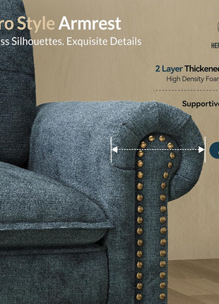 73.2" Oversized Modular Cloud Loveseat with Deep Seats, Mid-Century Modern Design, Nailhead Trim, and Included Throw Pillows in Chenille Cyan for Living Room