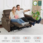 61.6'' Wall Hugger Power Loveseat Recliner, Reclining Loveseat with Adjustable Headrest, USB Charge Ports, Wood Legs for Living Room, Rvs, Small Spaces, Fabric ST258M1 (Loveseat, Coffee)