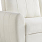 Galway 66.5" Convertile Sleeper Loveseat, Full Size, Dreamcoil Comfort, Fingerguard Pinch Point Protection, oucle Faric, Ivory