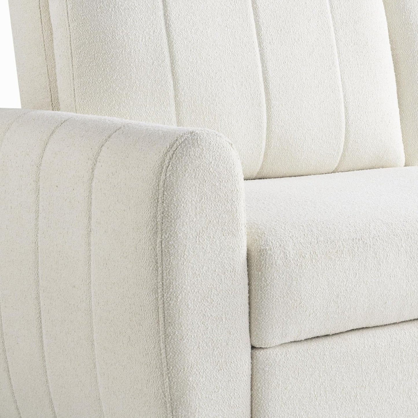 Galway 66.5" Convertile Sleeper Loveseat, Full Size, Dreamcoil Comfort, Fingerguard Pinch Point Protection, oucle Faric, Ivory