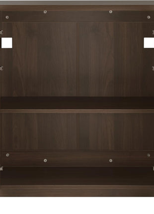 Walnut Sideboard Buffet Cabinet Set of Two with Storage Doors and Shelves for Living Room, Bar, and Kitchen Use