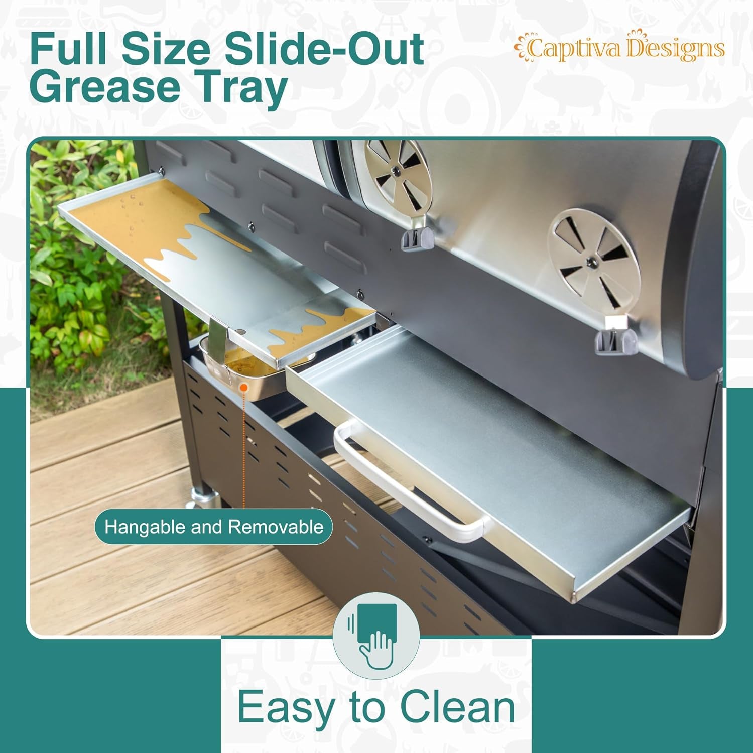 Propane Gas Grill and Charcoal Grill Combo with Side Burner & Porcelain-Enameled Cast Iron Grate, Dual Fuel BBQ Grill for Outdoor Events & Backyard Barbecue, 690 SQIN Cooking Area