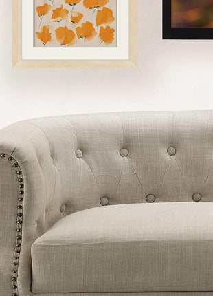 Elegant Loveseat Sofa for Living Room - Compact Long Couch in a Box Ideal for Small Spaces