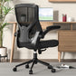 Ergonomic Leather Office Chair with Waterfall Seat and S-Shaped Back for Lower Back & Leg Pressure Relief, Comfortable for 8+ Hours Sitting