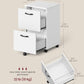 2-Drawer File Cabinet, Small Rolling Filing Cabinet for Home Office, Printer Stand, for A4, Letter-Size Documents, 15.7 X 16.5 X 27.6 Inches, Snow White UOFC040W46