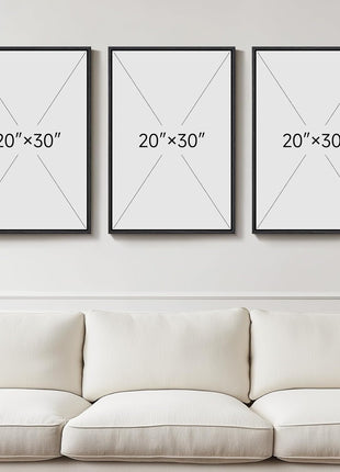Framed Abstract 3D Textured Wall Art Set - Contemporary Neutral Geometric Sandstone Paintings for Living Room, Bedroom, and Home Office Decor - Overall Dimensions 30x60 Inches