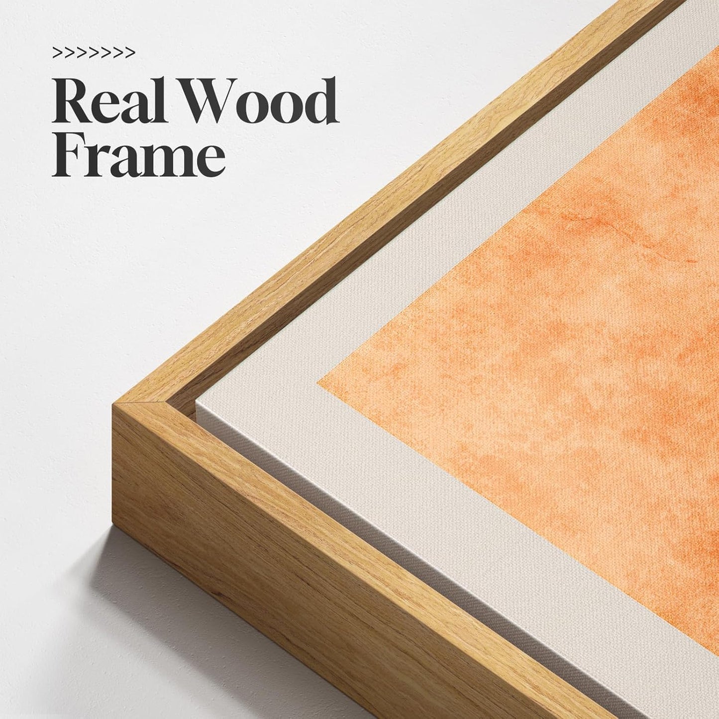 Framed Boho Abstract Sun Wall Art for Living Room, Orange Sunset Vertical Mid Century Modern Canvas Artwork for Walls, Bohemian Stripes Painting Print Wall Decor for Bedroom Home Office, 24X36 Inch