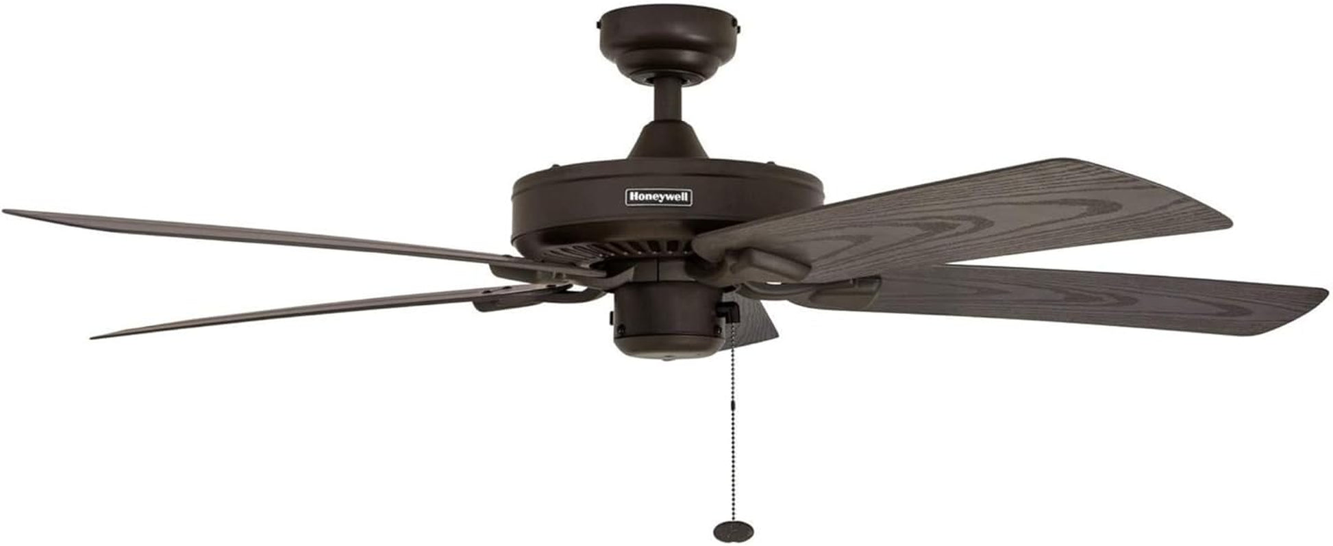 Ceiling Fans Belmar 52 Inch Ceiling Fan without Light, Outdoor Ceiling Fan with Pull Chain, Tri-Mount Traditional 5 Blade Design, ETL Wet Rated, Bronze (50199-01)