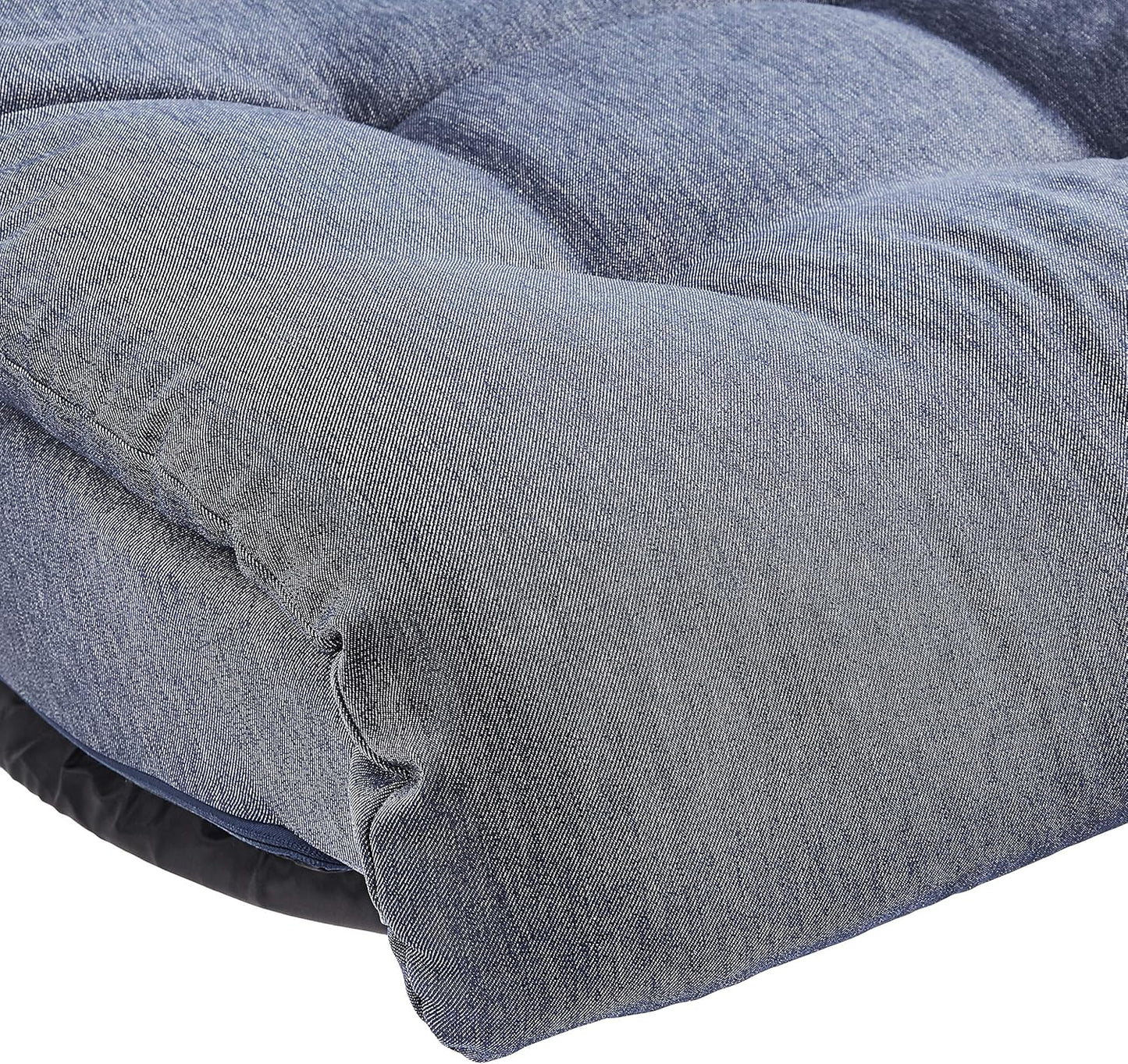 Swivel Foam Lounge Chair with Headrest, Floor-Compatible, Adjustable, Gaming, 26.3D X 23.5W X 13.7H In, Denim Blue