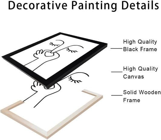 Black and White Bathroom Wall Decor Bad Smell Humorous Wall Art Funny Guest Toilet Picture Print Painting Modern Minimalistic Bathroom Sign