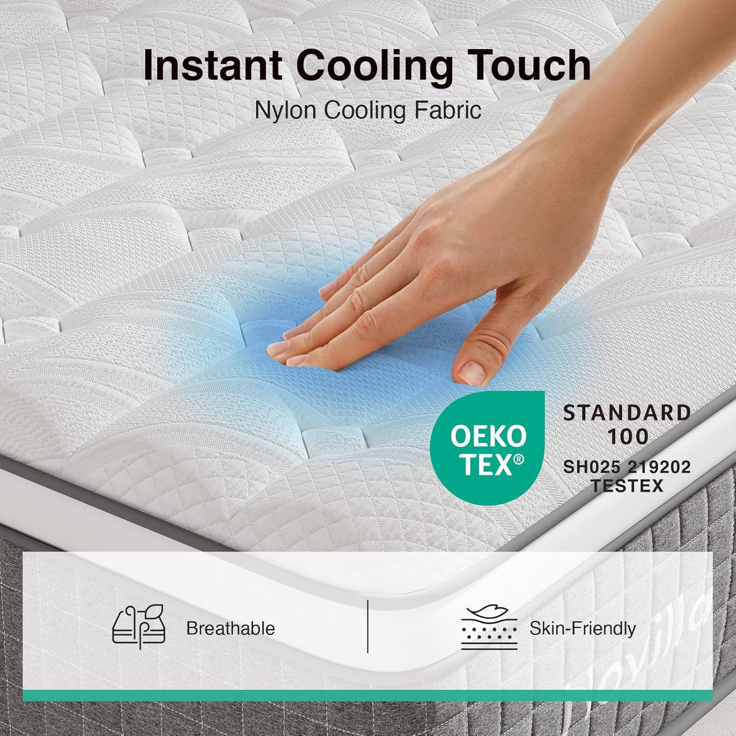 12 Inch King Mattress,Hybrid Mattress King Size with Silky Cool Fabric, Gel Memory Foam & Pocketed Coils for Motion Isolation & Refreshing Cool Nights Certipur-Us Certified Mattresses in a Box