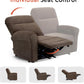 64.6" Wall Hugger Power Loveseat Recliner Sofa with USB Ports, Reclining Loveseat for Small Spaces Living Room RV, Fabric PR635M1 (Dark Brown)